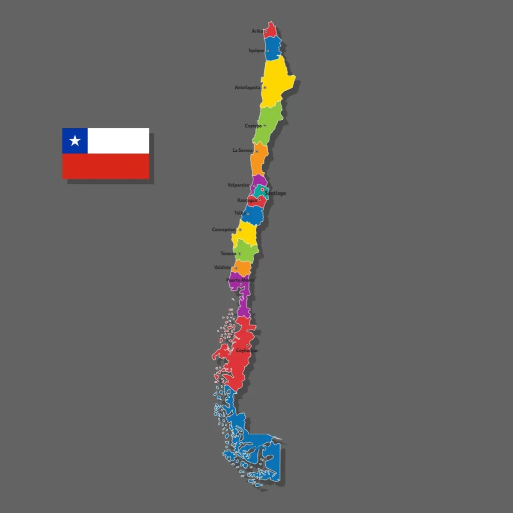 طول و عرض کشور شیلی